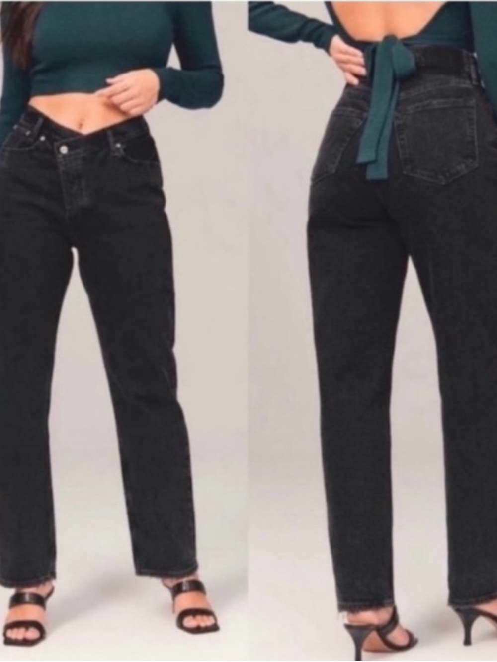 ABERCROMBIE HIGH RISE CROSSOVER DAD JEAN